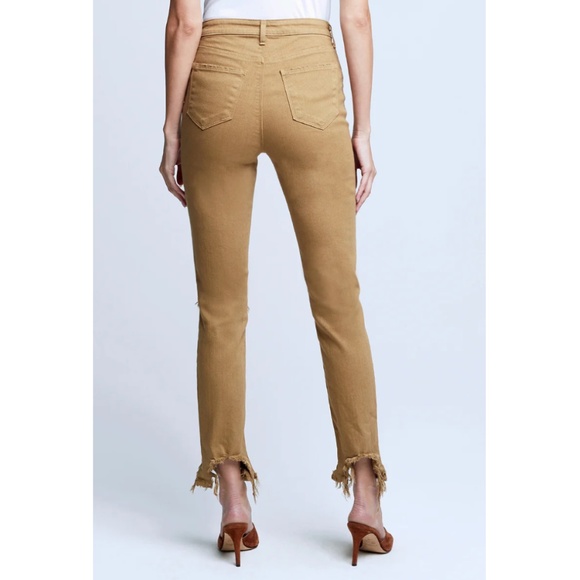 L'Agence's High Line High Rise Skinny Distressed Jeans in Sahara - Picture 10 of 13